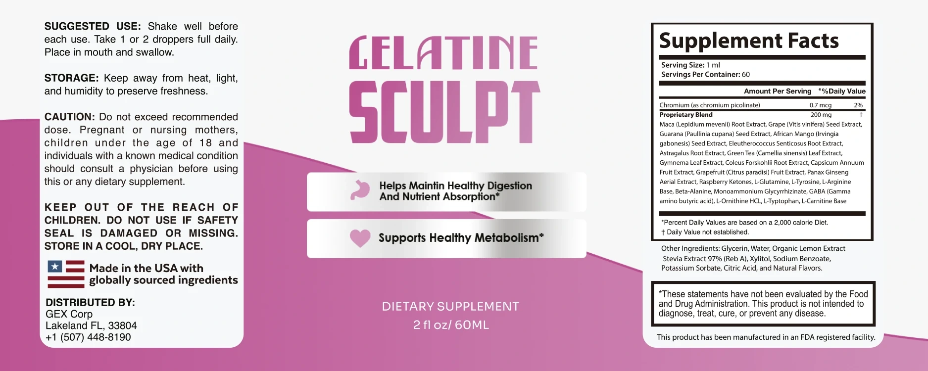 Gelatine Sculpt Label